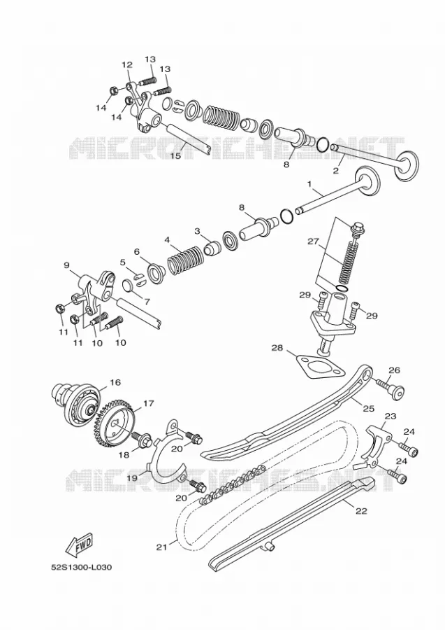 SOUPAPE Yamaha SCOOTER 151 2014 XENTER  HW151