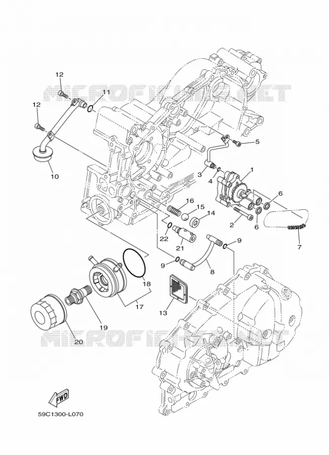 POMPE A HUILE Yamaha SCOOTER 530 2014 TMAX  XP500