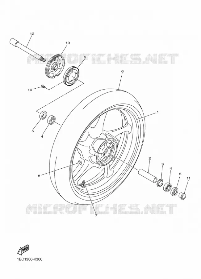 ROUE AVANT Yamaha MOTO 800 2014 FZ8 ABS  FZ8-NA