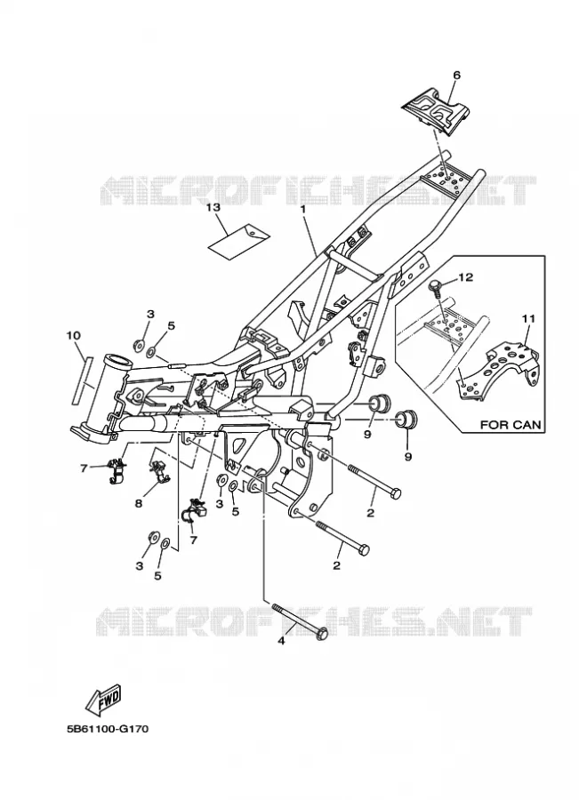 CADRE Yamaha MOTO 110 2014 TTR  TT-R110E