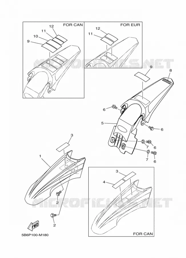 GARDE BOUE Yamaha MOTO 110 2014 TTR  TT-R110E