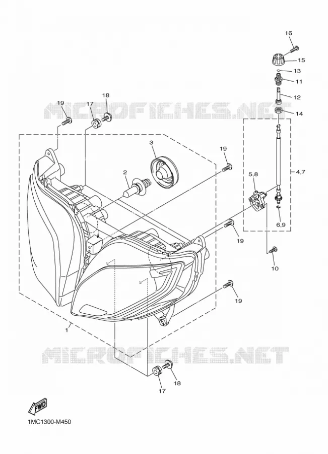 PHARE  Yamaha MOTO 1300 2015 FJR  FJR1300A
