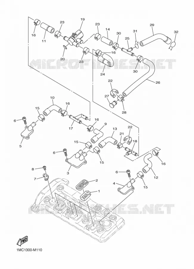 SYSTÈME D'ADMISSION D'AIR AIS Yamaha MOTO 1300 2015 FJR  FJR1300AS