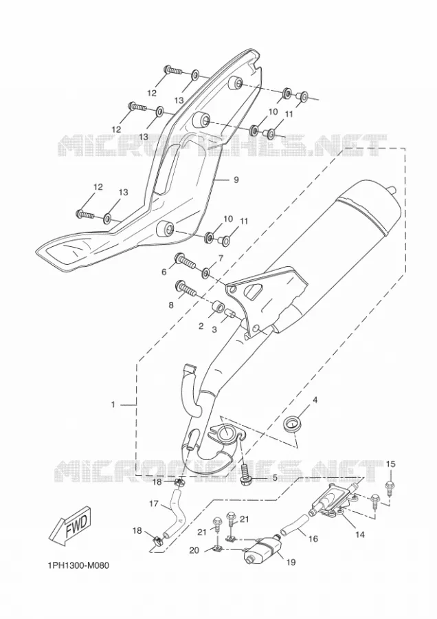 ECHAPPEMENT Yamaha SCOOTER 50 2015 NITRO NAKED  NS50NNITRO NLD