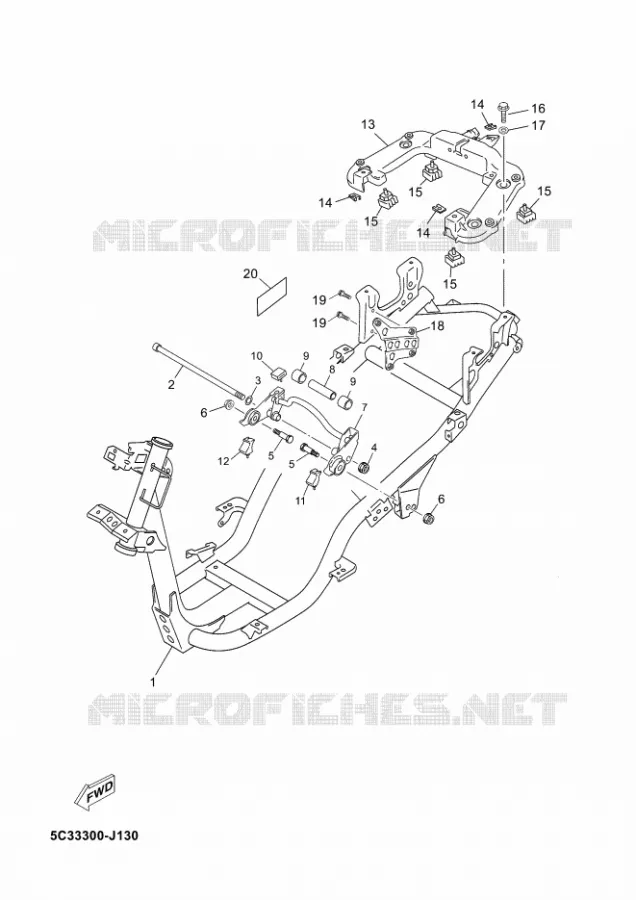 CADRE Yamaha SCOOTER 50 2015 NEOS 4T  YN50F