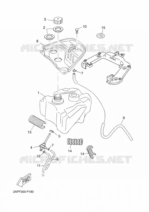RESERVOIR A ESSENCE Yamaha SCOOTER 50 2015 OVETTO  YN50