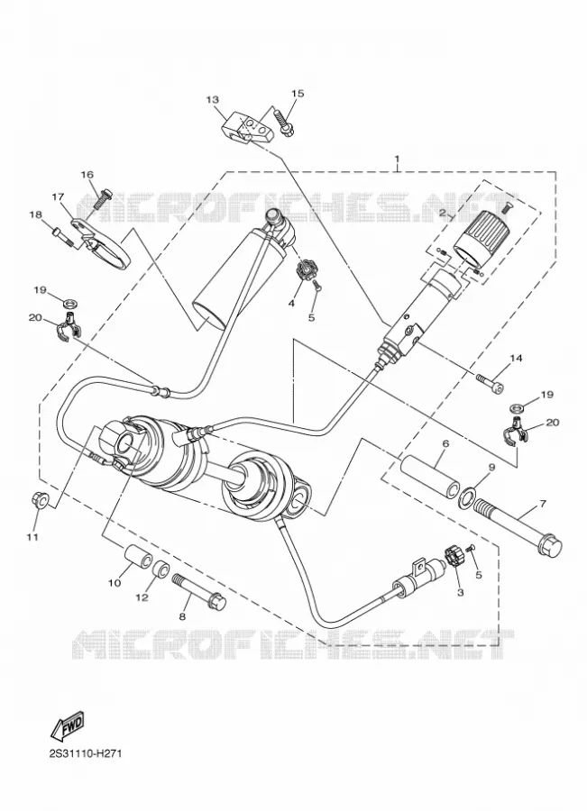 AMORTISSEUR ARRIERE Yamaha MOTO 1700 2015 VMAX  VMX17