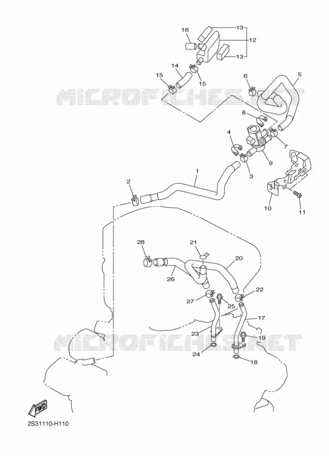 SYSTÈME D'ADMISSION D'AIR AIS Yamaha MOTO 1700 2015 VMAX  VMX17