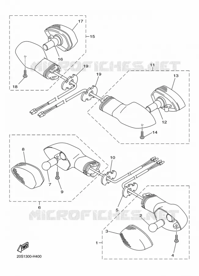 CLIGNOTANT Yamaha MOTO 800 2015 FZ8  FZ8-NFZ8