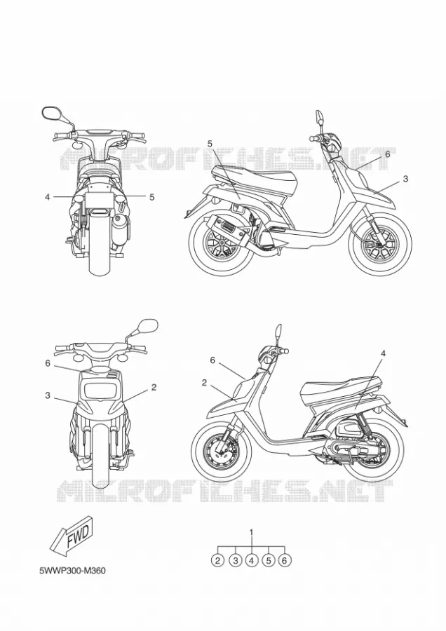 EMBLEME Yamaha SCOOTER 50 2015 BWS  CW50