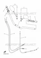 GUIDON ET CABLES pour Yamaha XJ6N de 2015