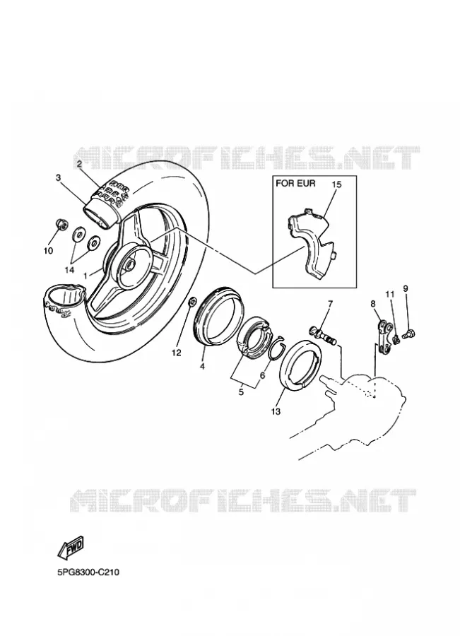 ROUE ARRIERE Yamaha MOTO 50 2016 PW  PW50