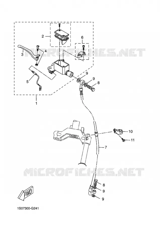 MAITRE CYLINDRE DE FREIN AVANT Yamaha SCOOTER 50 2010 SLIDER  EW50NSLIDER