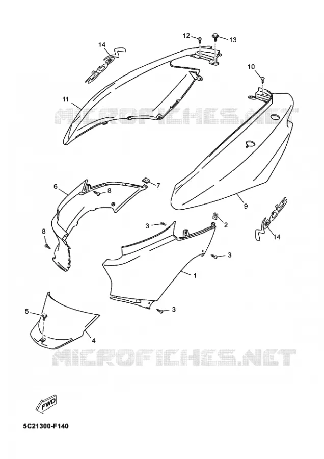 COUVERCLE LATERAL Yamaha SCOOTER 50 2016 NEOS  YN50