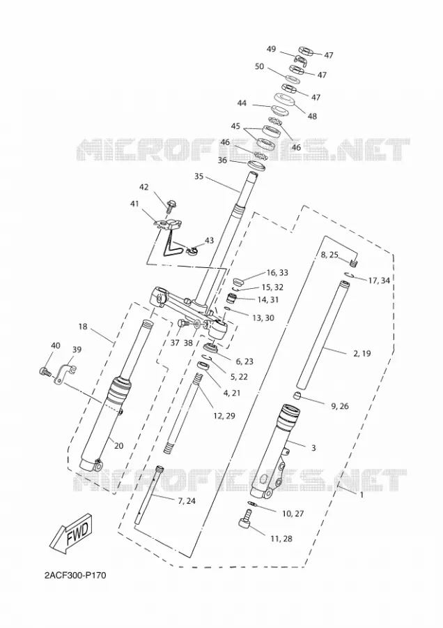 FOURCHE Yamaha SCOOTER 50 2016 NEOS  YN50