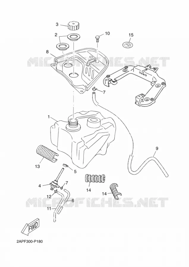 RESERVOIR A ESSENCE Yamaha SCOOTER 50 2016 NEOS  YN50