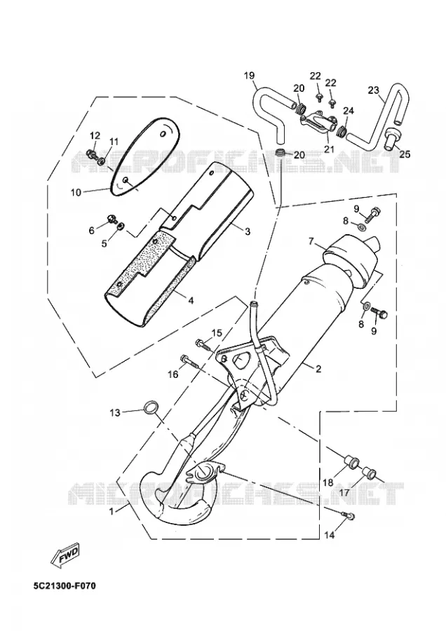 ECHAPPEMENT Yamaha SCOOTER 50 2016 NEOS  YN50