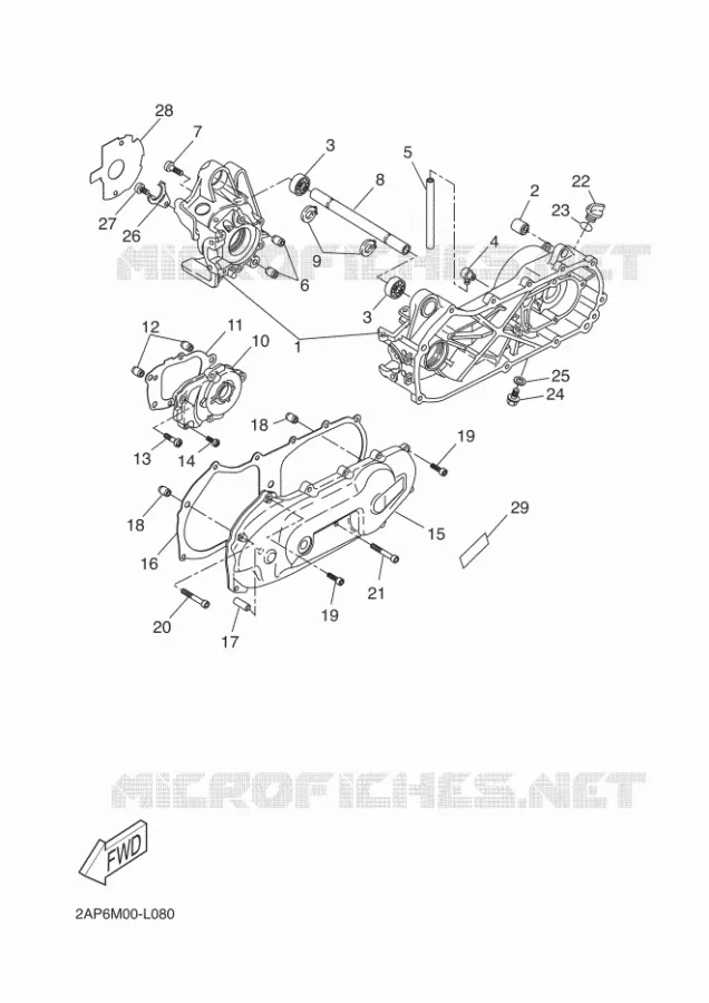 CARTER MOTEUR Yamaha SCOOTER 50 2016 OVETTO  YN50