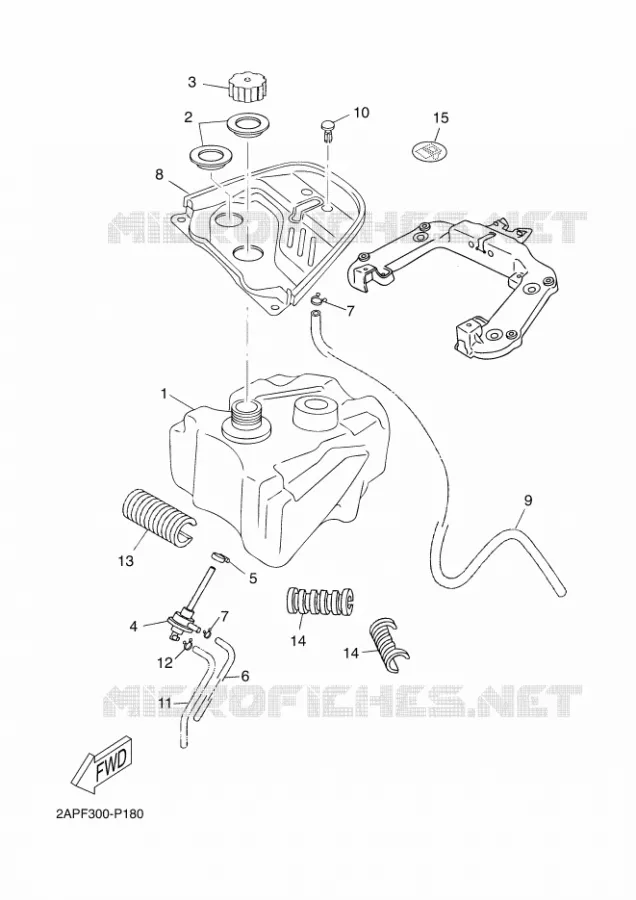 RESERVOIR A ESSENCE Yamaha SCOOTER 50 2016 OVETTO  YN50