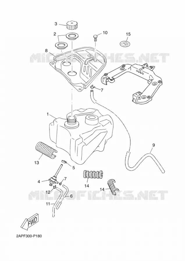 RESERVOIR A ESSENCE Yamaha SCOOTER 50 2016 OVETTO  YN50