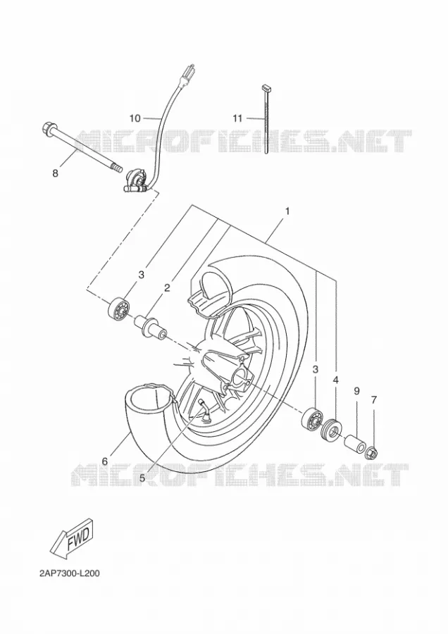 ROUE AVANT Yamaha SCOOTER 50 2013 OVETTO 4T  YN50F