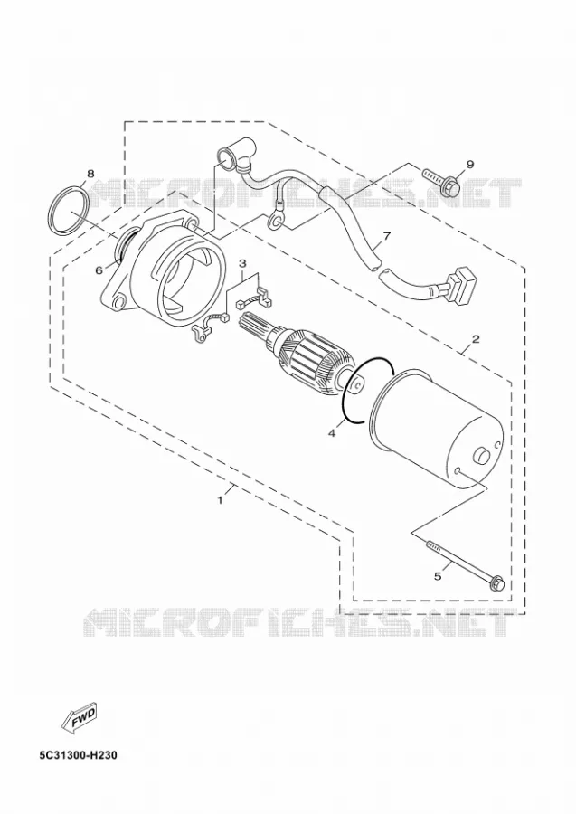 DEMARREUR Yamaha SCOOTER 50 2015 NEOS 4T UBS  YN50FU