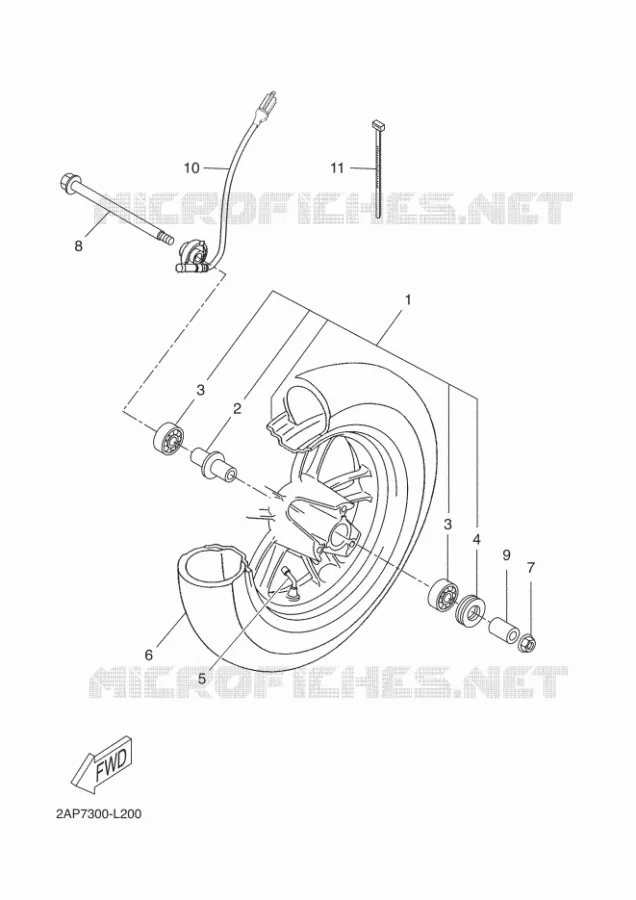 ROUE AVANT Yamaha SCOOTER 50 2013 OVETTO 4T UBS  YN50FU