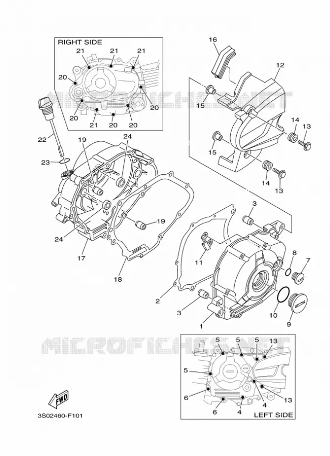 CARTER - MOTEUR 1 Yamaha SCOOTER 110 2010 CRYPTON  T110C
