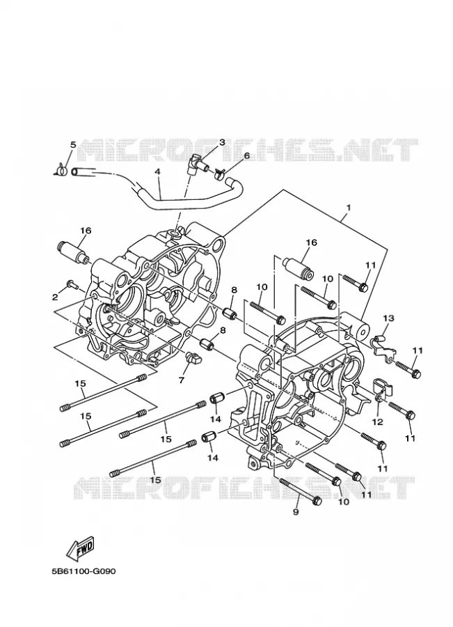 CARTER MOTEUR Yamaha MOTO 110 2015 TTR-E  TT-R110E