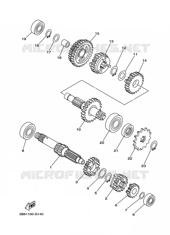 TRANSMISSION Yamaha MOTO 110 2015 TTR-E  TT-R110E