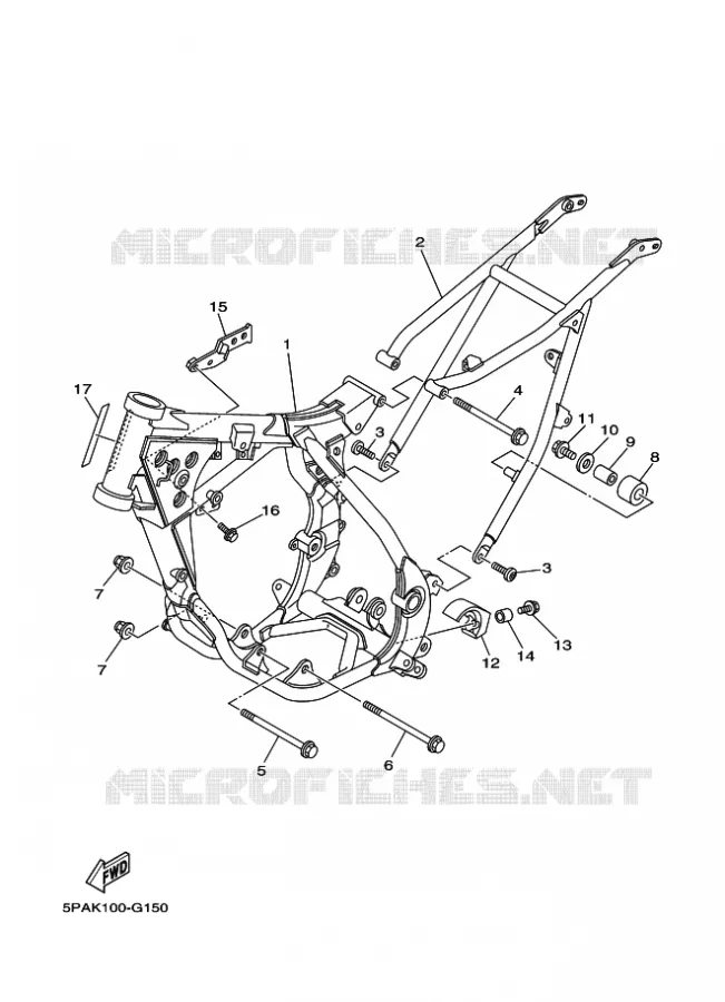 CADRE Yamaha MOTO 85 2014 YZ GRANDES ROUES  YZ85LW