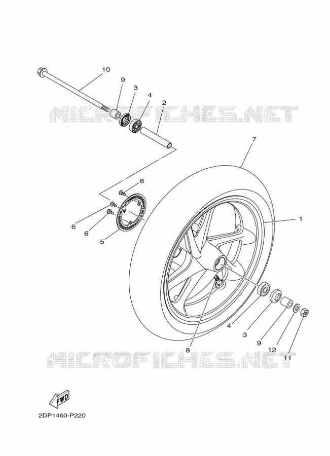 ROUE AVANT Yamaha SCOOTER 125 2015 NMAX  GPD125-A