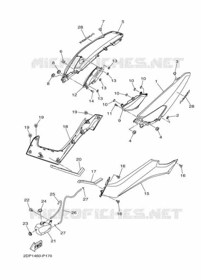 COUVERCLE LATERAL Yamaha SCOOTER 125 2015 NMAX  GPD125-A