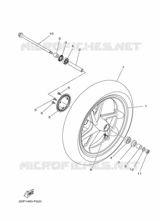 ROUE AVANT Yamaha SCOOTER 125 2015 OCITO  GPD125-A