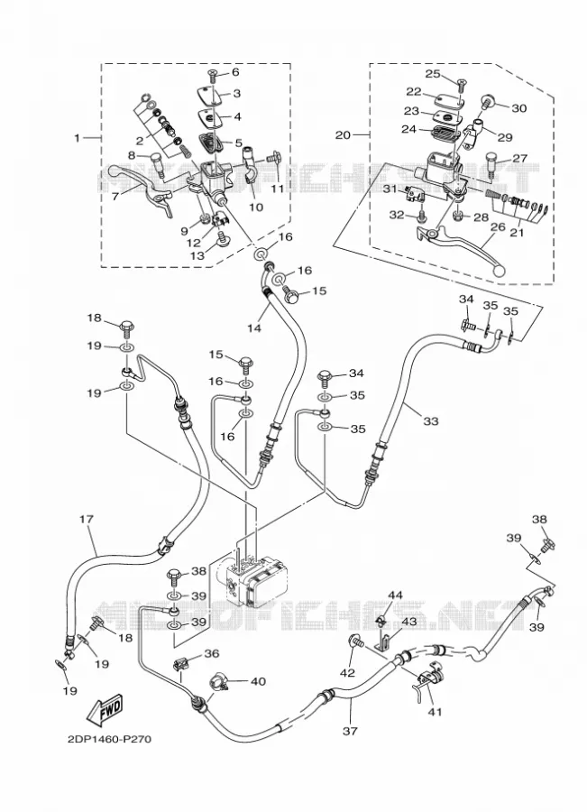 MAITRE CYLINDRE DE FREIN AVANT Yamaha SCOOTER 125 2015 NMAX  GPD125-A