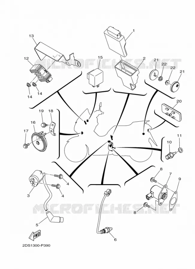PARTIE ELECTRIQUE 2 Yamaha SCOOTER 125 2015 NMAX  GPD125-A