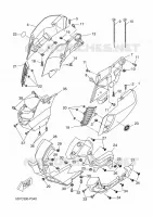 CARENAGES 1  pour Yamaha MT 125 ABS de 2015