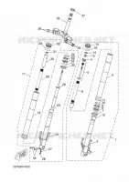 FOURCHE pour Yamaha MT 125 ABS de 2015