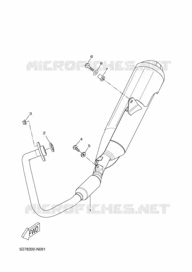 ECHAPPEMENT Yamaha MOTO 125 2015 MT ABS  MT125A