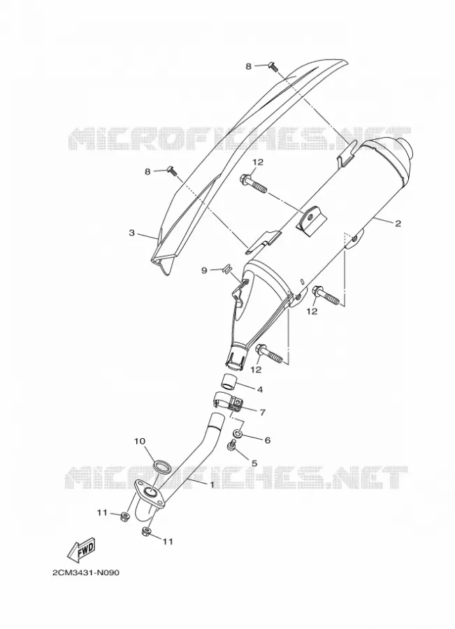 ECHAPPEMENT Yamaha SCOOTER 125 2015 TRICITY ABS  MW125ATRICITY