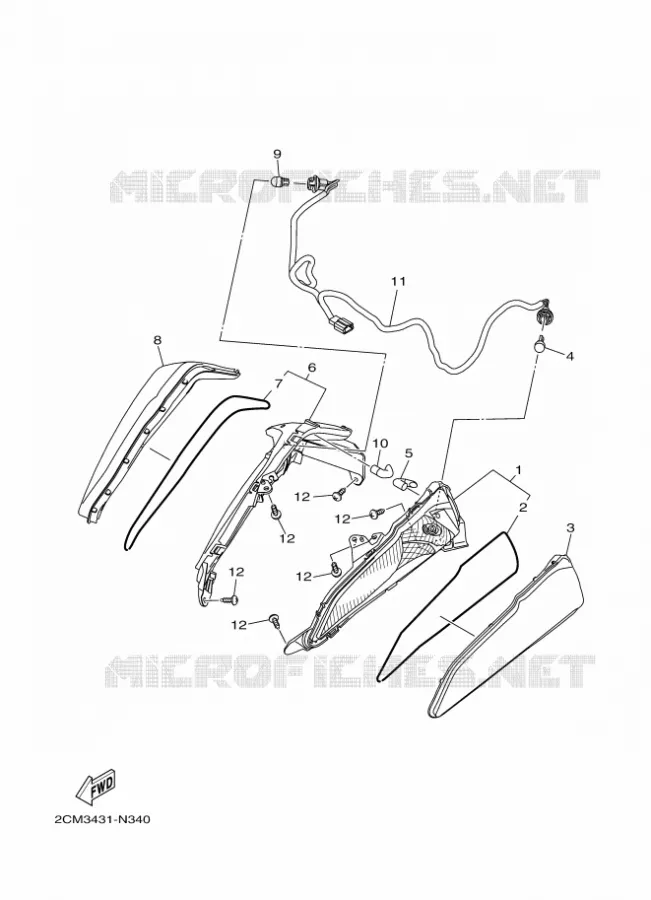 CLIGNOTANT Yamaha SCOOTER 125 2015 TRICITY ABS  MW125ATRICITY