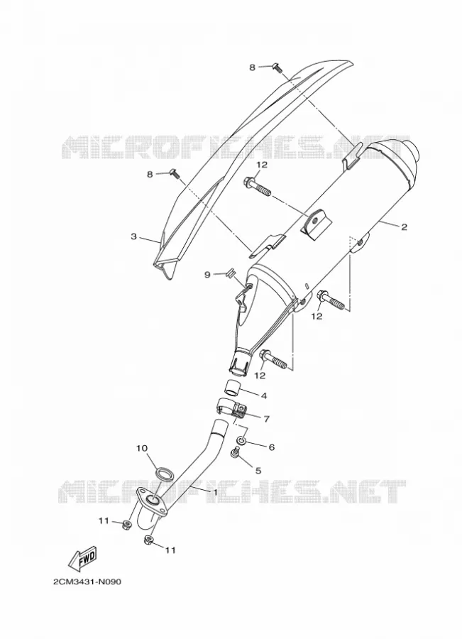 ECHAPPEMENT Yamaha SCOOTER 125 2015 TRICITY ABS  MW125ATRICITY