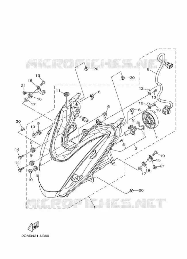 PHARE  Yamaha SCOOTER 125 2015 TRICITY ABS  MW125ATRICITY