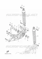 BRAS OSCILLANT / AMORTISSEUR pour Yamaha MW125A de 2015