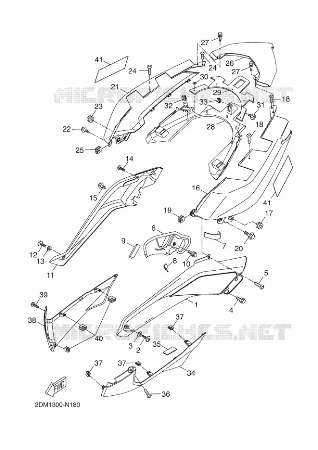 COUVERCLE LATERAL Yamaha SCOOTER 125 2016 XMAX  YP125RA