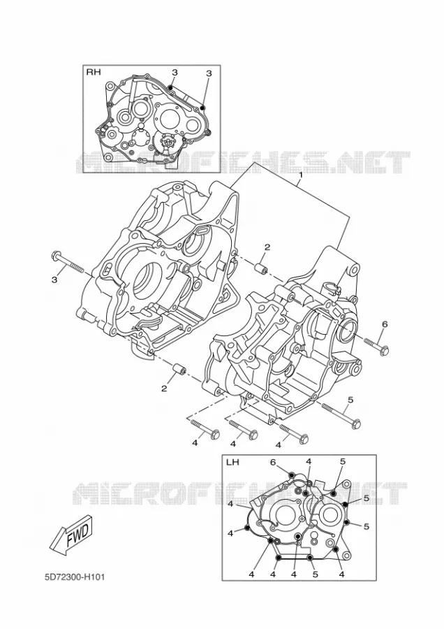 CARTER MOTEUR Yamaha MOTO 125 2014 YZF-R 125  YZF-R125