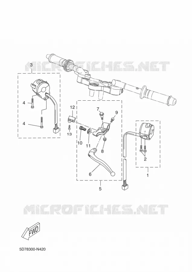 COMMODO / LEVIER Yamaha MOTO 125 2014 YZF-R 125  YZF-R125