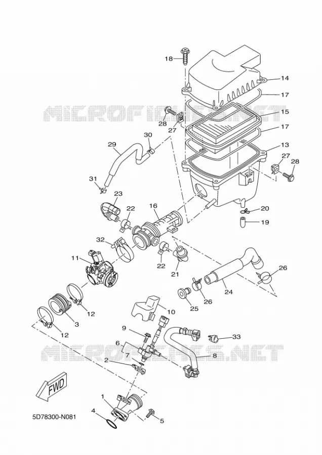 ADMISSION Yamaha MOTO 125 2014 YZF-R 125  YZF-R125