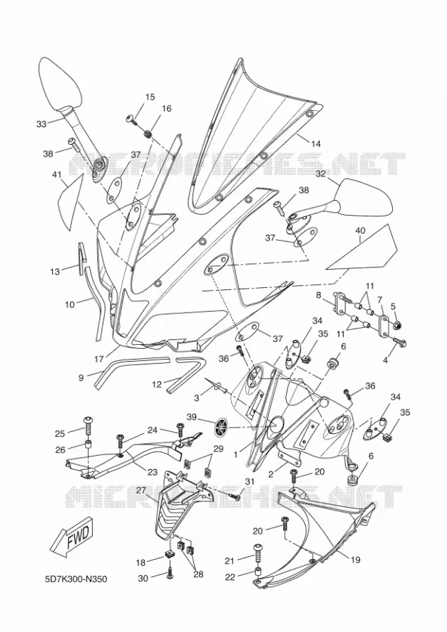 CARENAGES 2 Yamaha MOTO 125 2014 YZF-R 125  YZF-R125