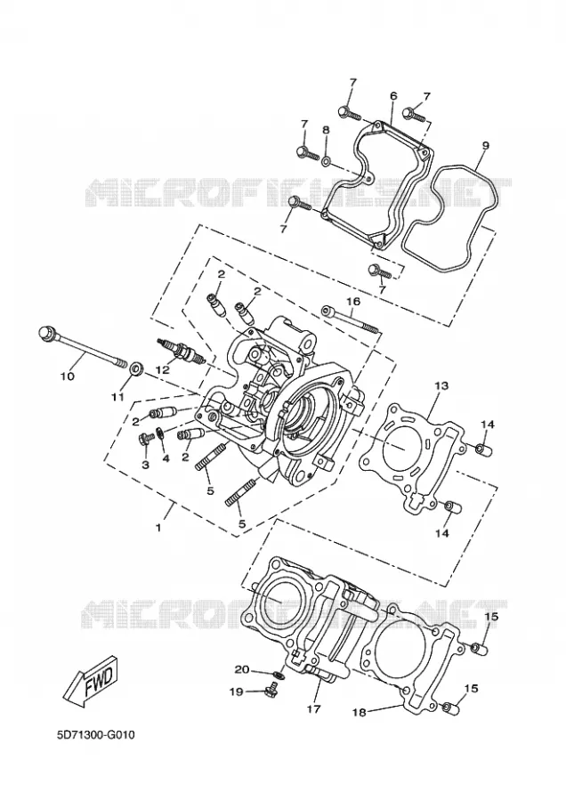 CULASSE Yamaha MOTO 125 2014 YZF-R 125  YZF-R125
